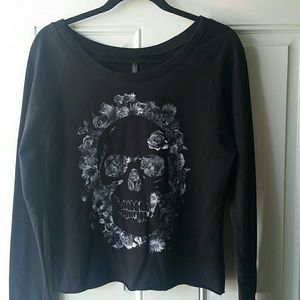 Full Tilt Skull Pullover Black Sweater
